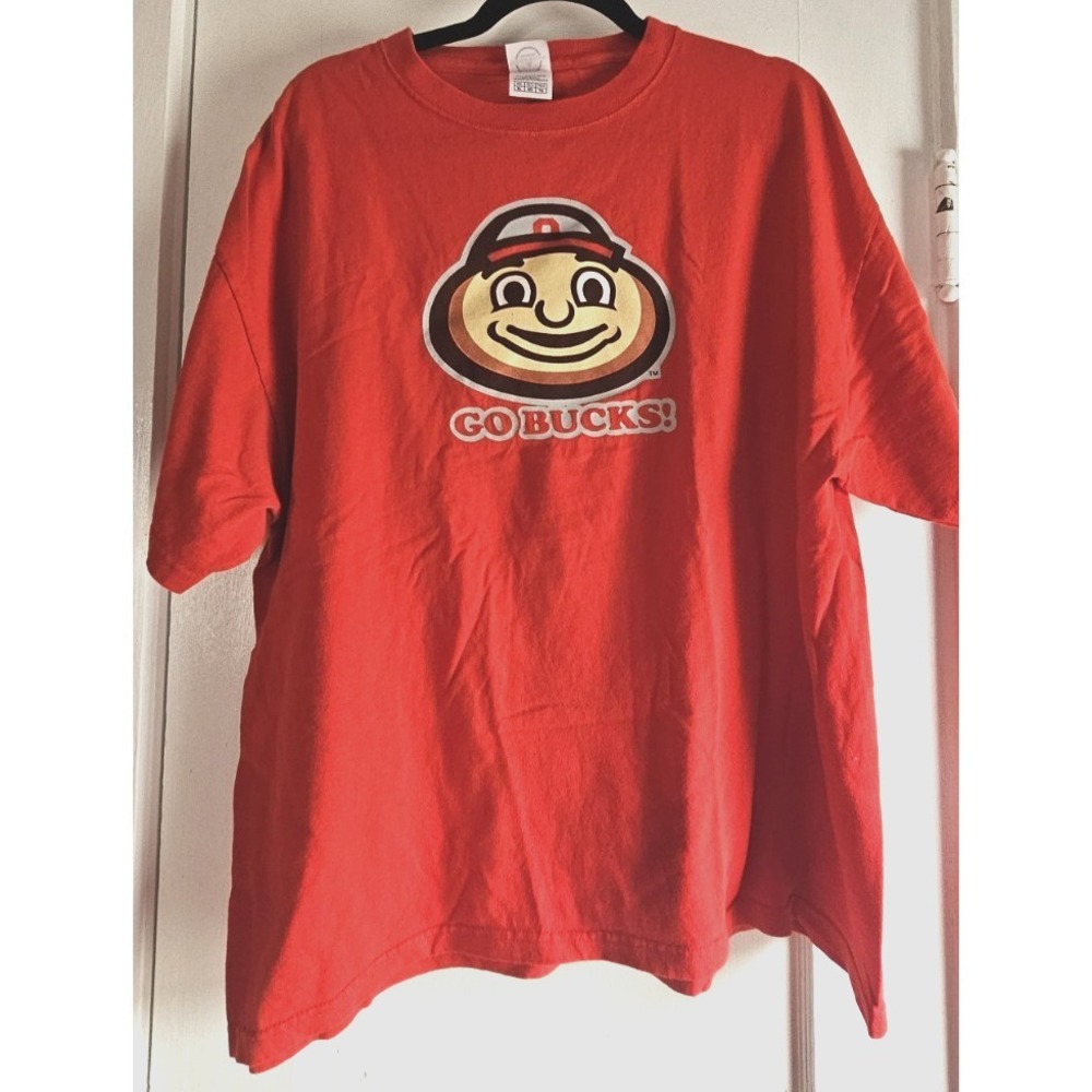 DELTA‎ MAGNUM WEIGHTOSU GO BUCKS USA knit mens XL red Preshrunk cotton T shirt